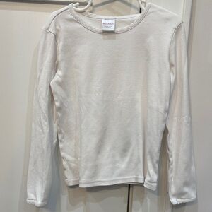 Hanna Andersson Cotton Pima WhiteLong Sleeve Top